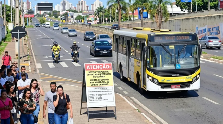 Aniversario de Goiania altera itinerario de dezenas de linhas de onibus Aniversario de Goiania altera itinerario de dezenas de linhas de onibus