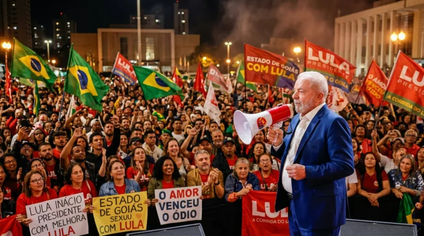 Apoiadores de Lula realizam corrida com trajeto em formato de letra no estado