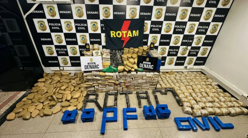 Apreensão recorde de 800 kg de drogas em Goiânia resulta em prisão