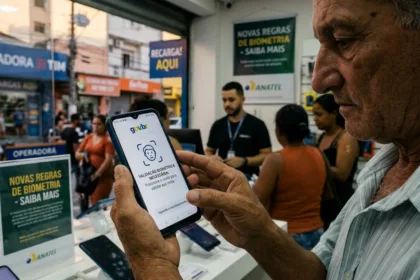 Biometria facial será obrigatória para celulares