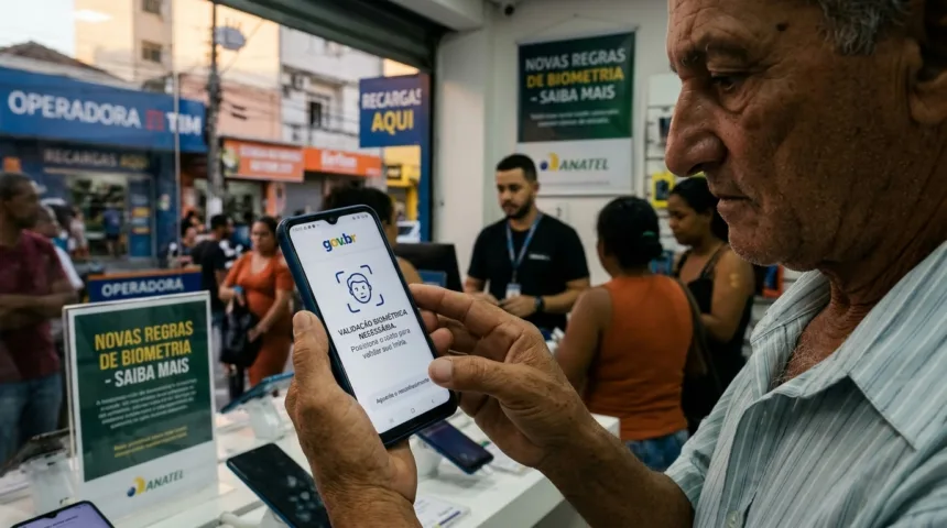Biometria facial será obrigatória para celulares Biometria facial será obrigatória para celulares