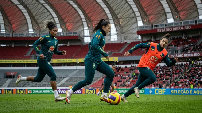 Brasil e Argentina fazem amistoso inédito no Beira-rio em preparação para a Copa Brasil e Argentina fazem amistoso inédito no Beira-rio em preparação para a Copa