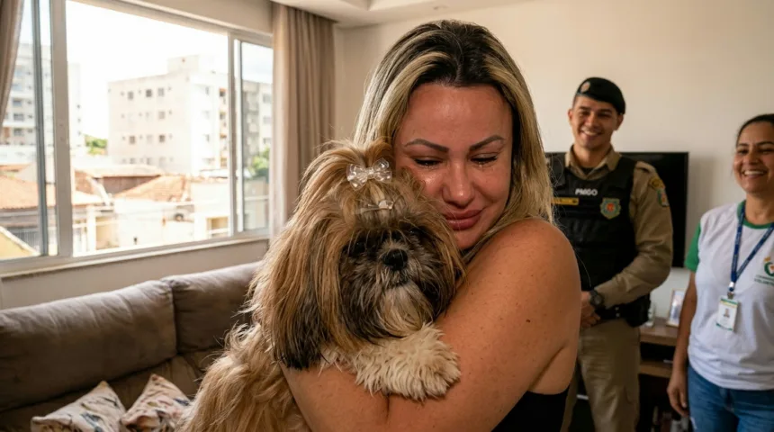 Cadela cega desaparecida no Setor Bueno é encontrada em Goiânia