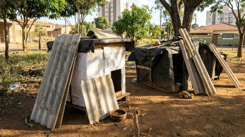 Cãodomínio em praça de Goiânia abriga cães de rua e busca apoio