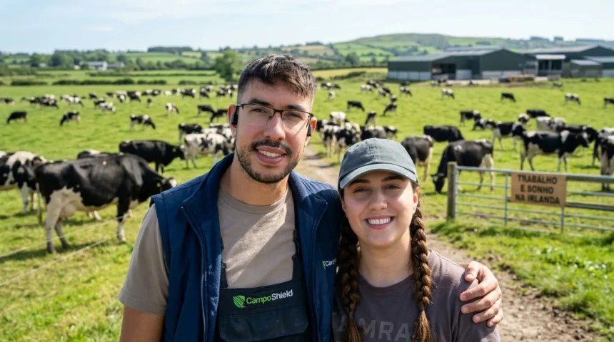 Casal de Anápolis busca independência financeira em fazenda na Irlanda