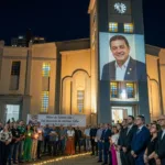 Catedral de Anápolis recebe homenagem luminosa ao deputado Amilton Filho