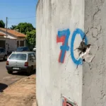Cobrança de dívida por veículo termina com tiro disparado contra muro de residência em Anápolis