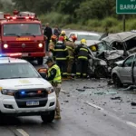 Colisão entre cinco veículos na Br-393 em Barra do Piraí causa cinco mortes e nove feridos