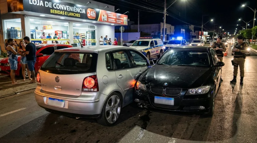 Colisão envolvendo BMW na Avenida Universitária gera movimentação em Anápolis Colisão envolvendo BMW na Avenida Universitária gera movimentação em Anápolis