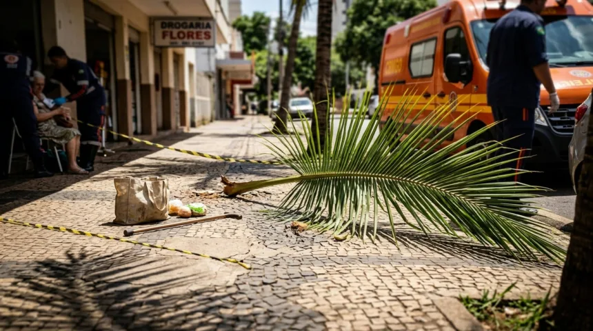Coqueiro causa acidente e deixa idosa ferida em Goiânia