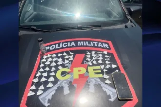 CPE Goianésia prende suspeito de tráfico com cerca de 50 porções de cocaína em Barro Alto