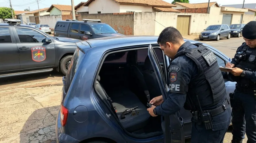 CPE prende homem suspeito de atirar contra residência em Anápolis CPE prende homem suspeito de atirar contra residência em Anápolis