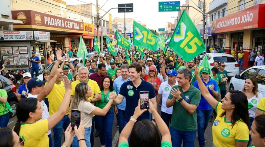 Daniel Vilela reforça campanha em Goiânia e declara tranquilidade sobre processo eleitoral