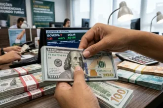 Dólar encerra abaixo de cinco reais e bolsa sobe na véspera eleitoral