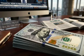 Dólar recua para faixa de cinco reais e bolsa avança com cenário externo e eleitoral