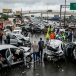 Engavetamento com vinte veículos na via Dutra deixa feridos após mal súbito de motorista