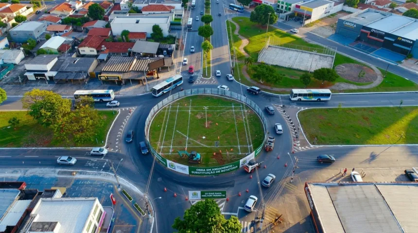 Goiânia inicia obras para substituir rotatória por semáforos no Parque Amazônia