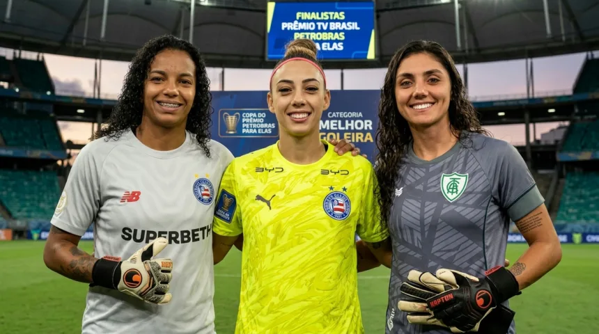 Goleiras Yanne, Carlinha e Sandy disputam final do prêmio TV Brasil Petrobras para Elas Goleiras Yanne, Carlinha e Sandy disputam final do prêmio TV Brasil Petrobras para Elas