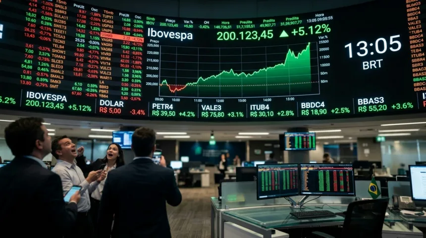 Ibovespa dispara e dólar recua após resultado do primeiro turno das eleições Ibovespa dispara e dólar recua após resultado do primeiro turno das eleições
