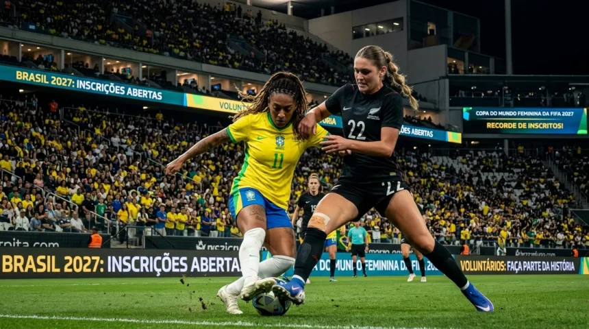 Inscrições para voluntariado da Copa Feminina de 2027 superam 161 mil e dobram recorde brasileiro Inscrições para voluntariado da Copa Feminina de 2027 superam 161 mil e dobram recorde brasileiro