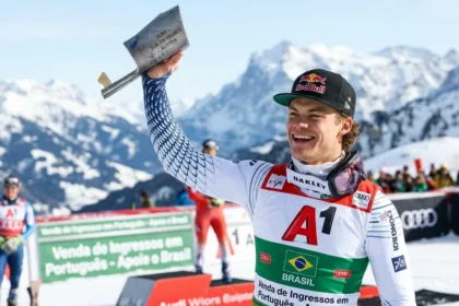 Lucas Pinheiro fatura ouro no slalom gigante da Áustria e inicia temporada com vitória no esqui