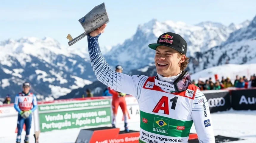 Lucas Pinheiro fatura ouro no slalom gigante da Áustria e inicia temporada com vitória no esqui