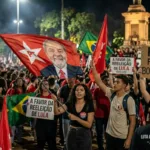 Manifestação em Anápolis reúne apoiadores de Lula e opositores de Flávio Bolsonaro