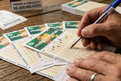 Mega-sena acumula e premiação chega a duzentos milhões de reais