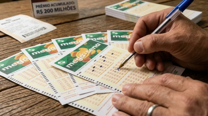 Mega-sena acumula e premiação chega a duzentos milhões de reais