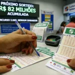 Mega-sena acumula e prêmio principal atinge R$ 82 milhões