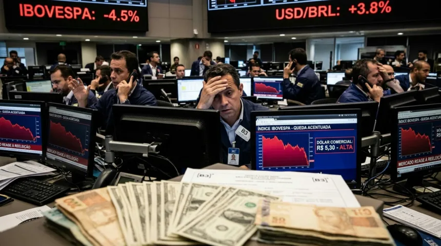 Mercado financeiro reage com alta do dólar e queda na bolsa após reeleição