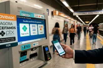 Metrô expande pagamento com PIX em máquinas automáticas de bilhetes