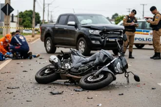 Motociclista morre após colisão frontal com caminhonete em Anápolis
