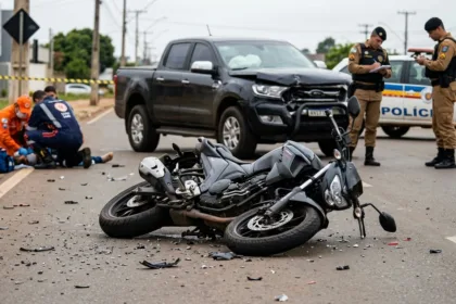 Motociclista morre após colisão frontal com caminhonete em Anápolis