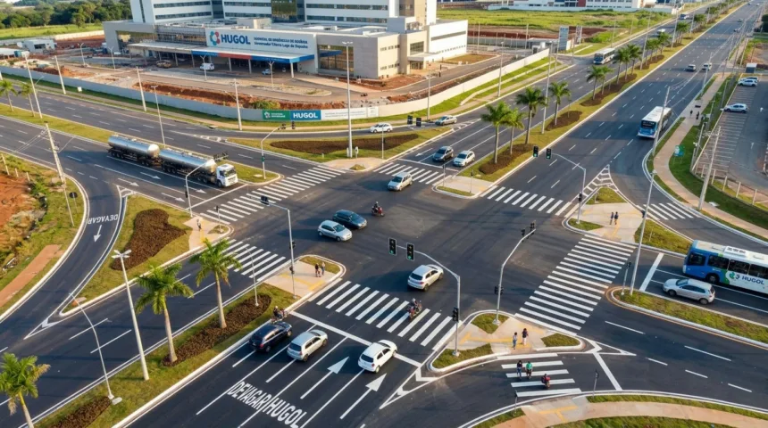 Mudanças no trânsito da Go-070 em Goiânia eliminam rotatória do Hugol Mudanças no trânsito da Go-070 em Goiânia eliminam rotatória do Hugol