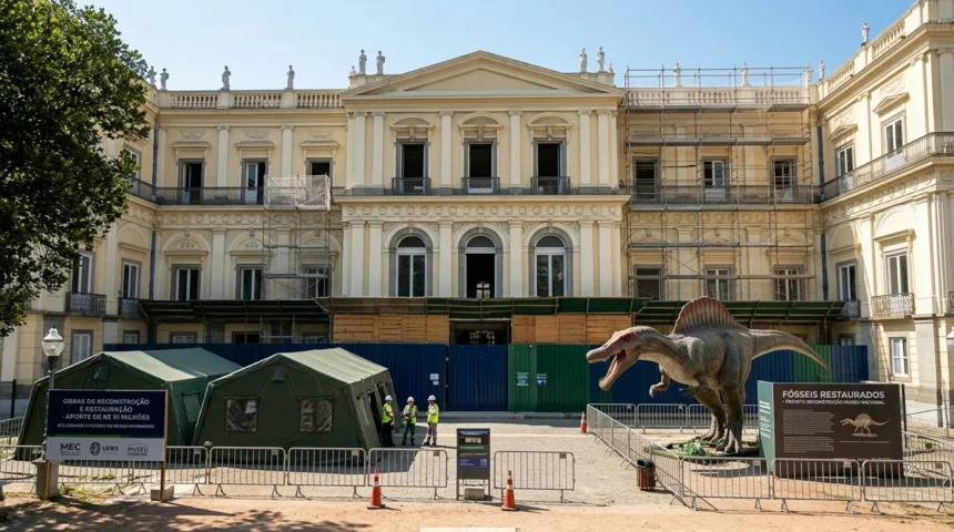 Museu Nacional recebe aporte de R$ 10 milhões para acelerar obras de reconstrução