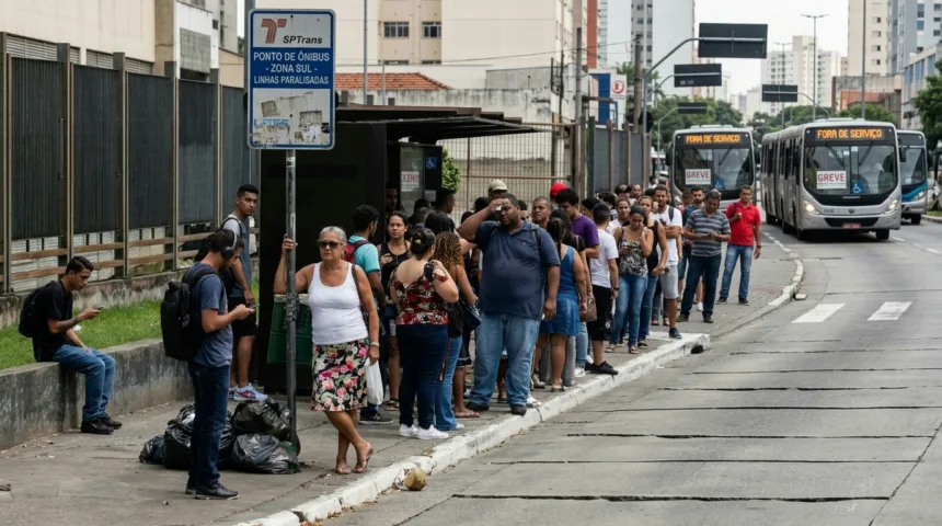 Paralisação de ônibus atinge linhas da zona sul e afeta 267 mil passageiros em São Paulo
