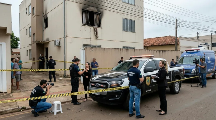Polícia Civil aponta que mulher achada morta em incêndio em Anápolis foi esfaqueada antes das chamas