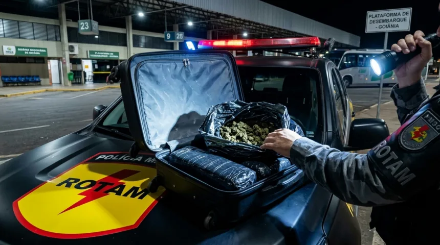 Polícia prende homem com 6 kg de skunk em rodoviária de Goiânia