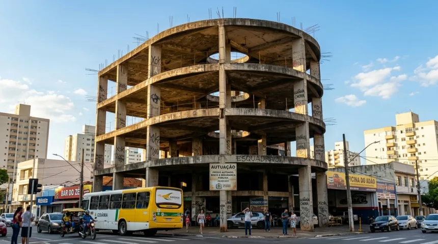 Prédio abandonado no centro de Goiânia recebe autuação após histórico de crimes