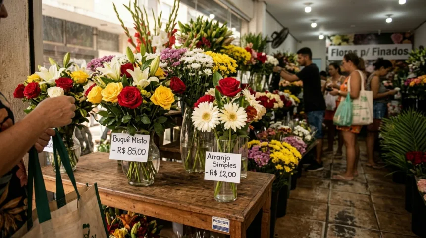 Procon Goiás aponta variação de preço de flores de até 605 por cento para o Dia de Finados Procon Goiás aponta variação de preço de flores de até 605 por cento para o Dia de Finados