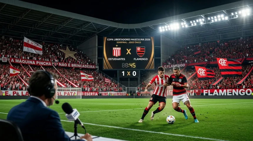Rádio Nacional acompanha o duelo entre Estudiantes e Flamengo na semifinal da Libertadores nesta quinta