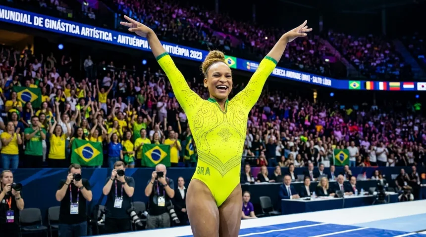 Rebeca andrade lidera salto e brasil garante vagas nas finais do mundial de ginástica Rebeca andrade lidera salto e brasil garante vagas nas finais do mundial de ginástica