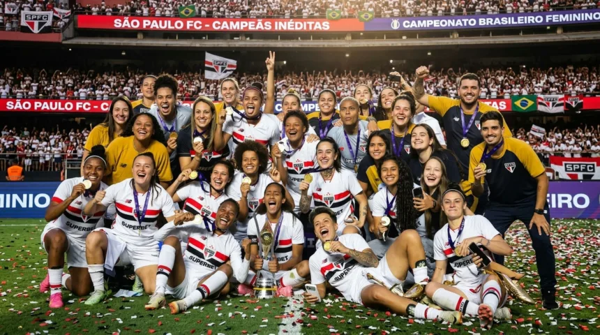 São Paulo conquista título inédito do Brasileiro Feminino diante de recorde histórico
