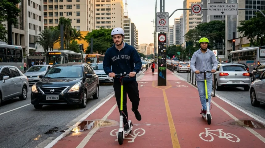 São Paulo inicia fiscalização rigorosa para bicicletas e patinetes elétricos