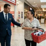 Senhora, senhora: funcionário persegue suspeita de furto em shopping